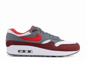 Nike Air Max 1 Cool Grey Uni Red foldable shoes short - distance suitable