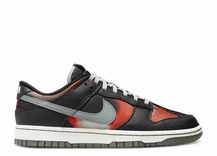 Nike Dunk Low Graffiti Black Red Style Routine Rugged Terrain