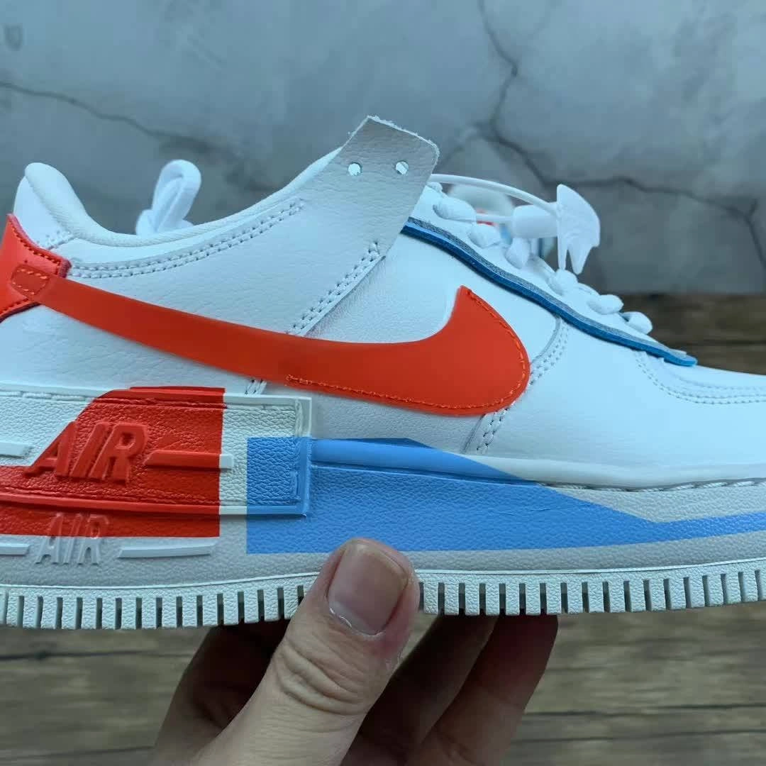 All Use Breathable Canvas Air Force 1 Shadow Summit White Team Orange CQ9503-100