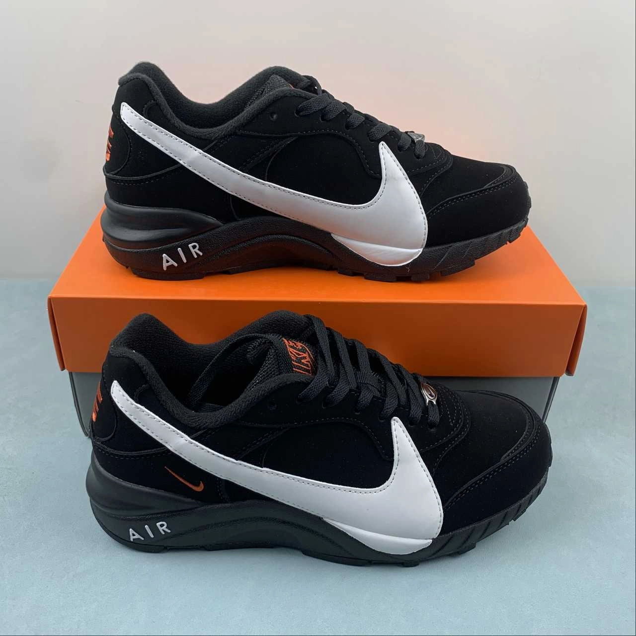 Air Grudge 95 Black White Orange 153209-011 solid - color Anti - roll