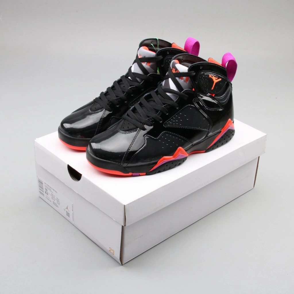 Engineered Knit Fabric EVAOutsole Air Jordan 7 Black Patent Leather