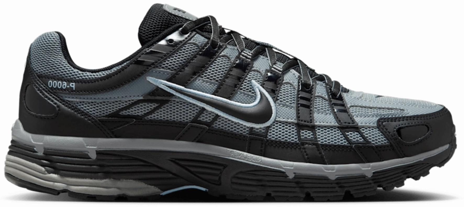 NIKE P-6000 'COOL GREY BLACK' Good resilience Heel Stabilizer Design