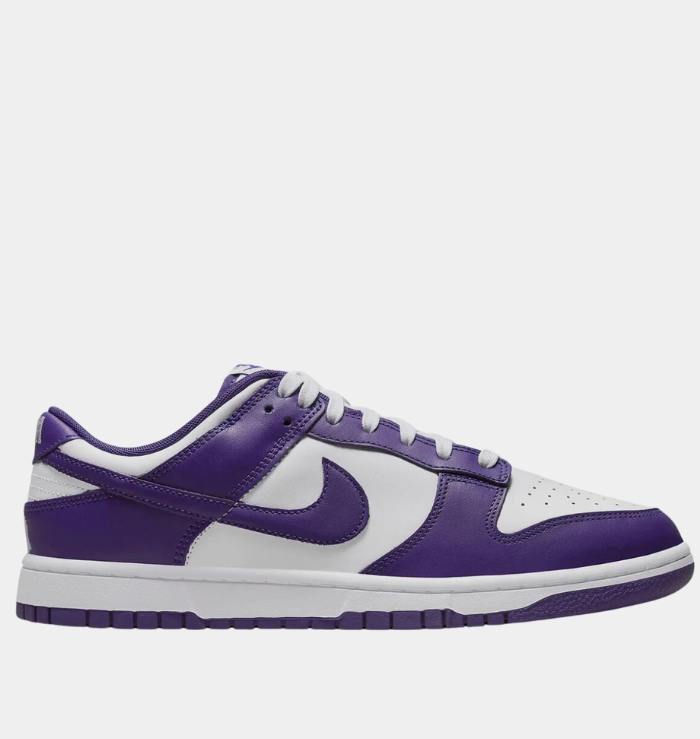 Nike Dunk Low Championship Court Purple Abrasion Resistant Toe Caps Speedy Walk