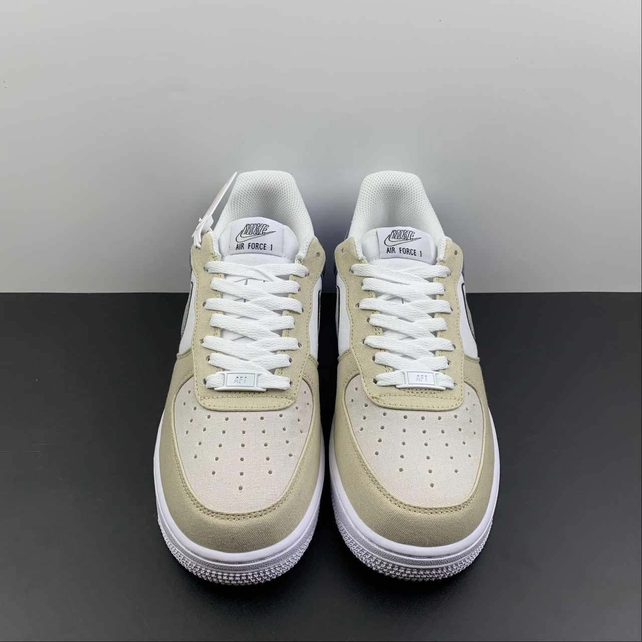Air Force 1 07 Low Grey White Blue DG2296-018 Padded