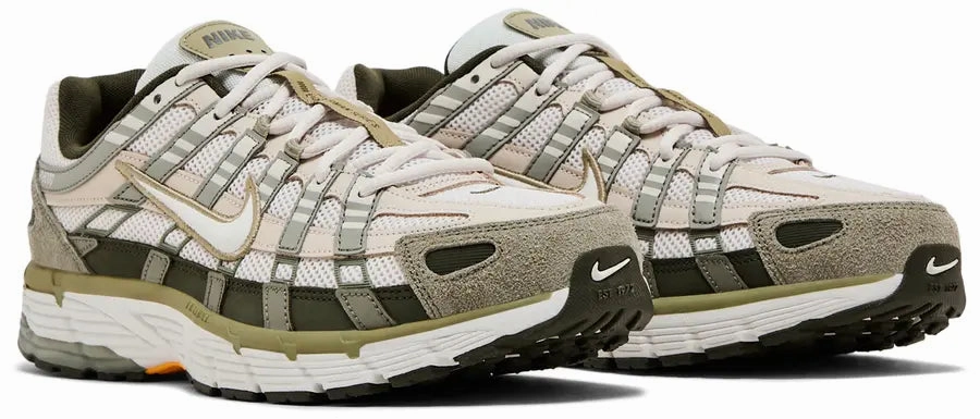 Nike P-6000 Light Army Khaki Traction Grip Pattern Retro Styling