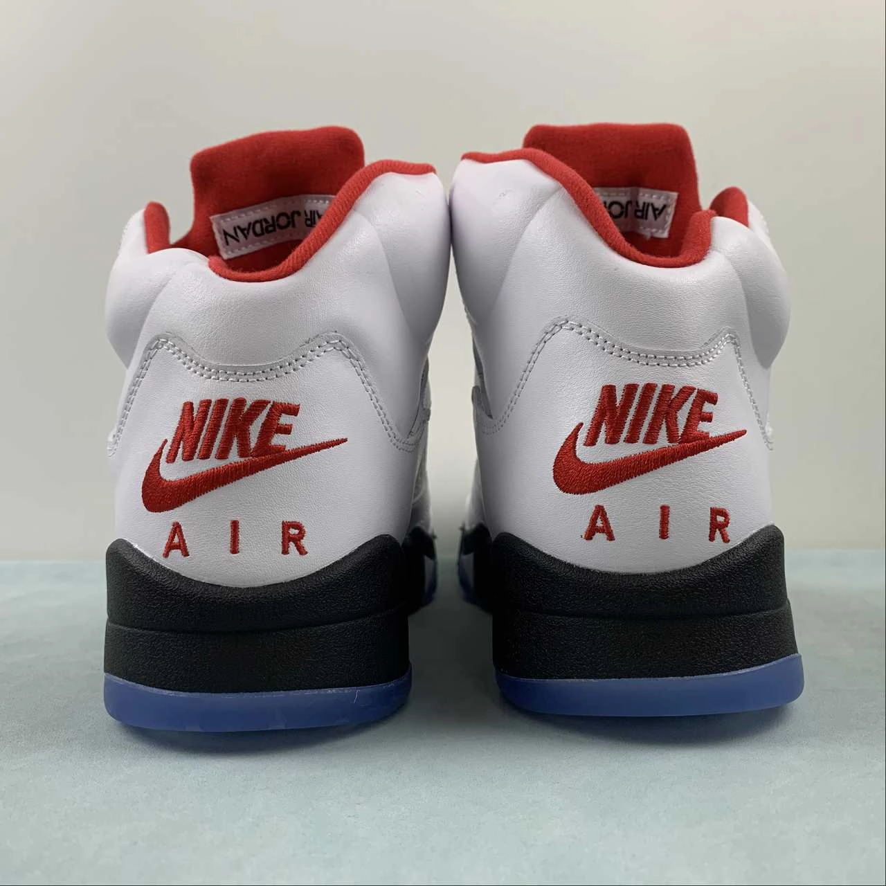 Unisex Court Style Air Jordan 5 Retro White Fire Red-Black DA1911-102