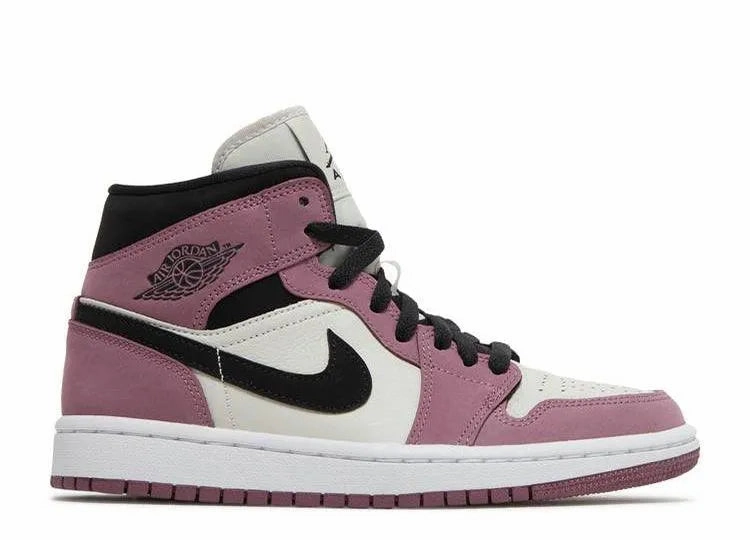 Air Jordan 1 Mid Berry Pink (W) Day Style Quick lace