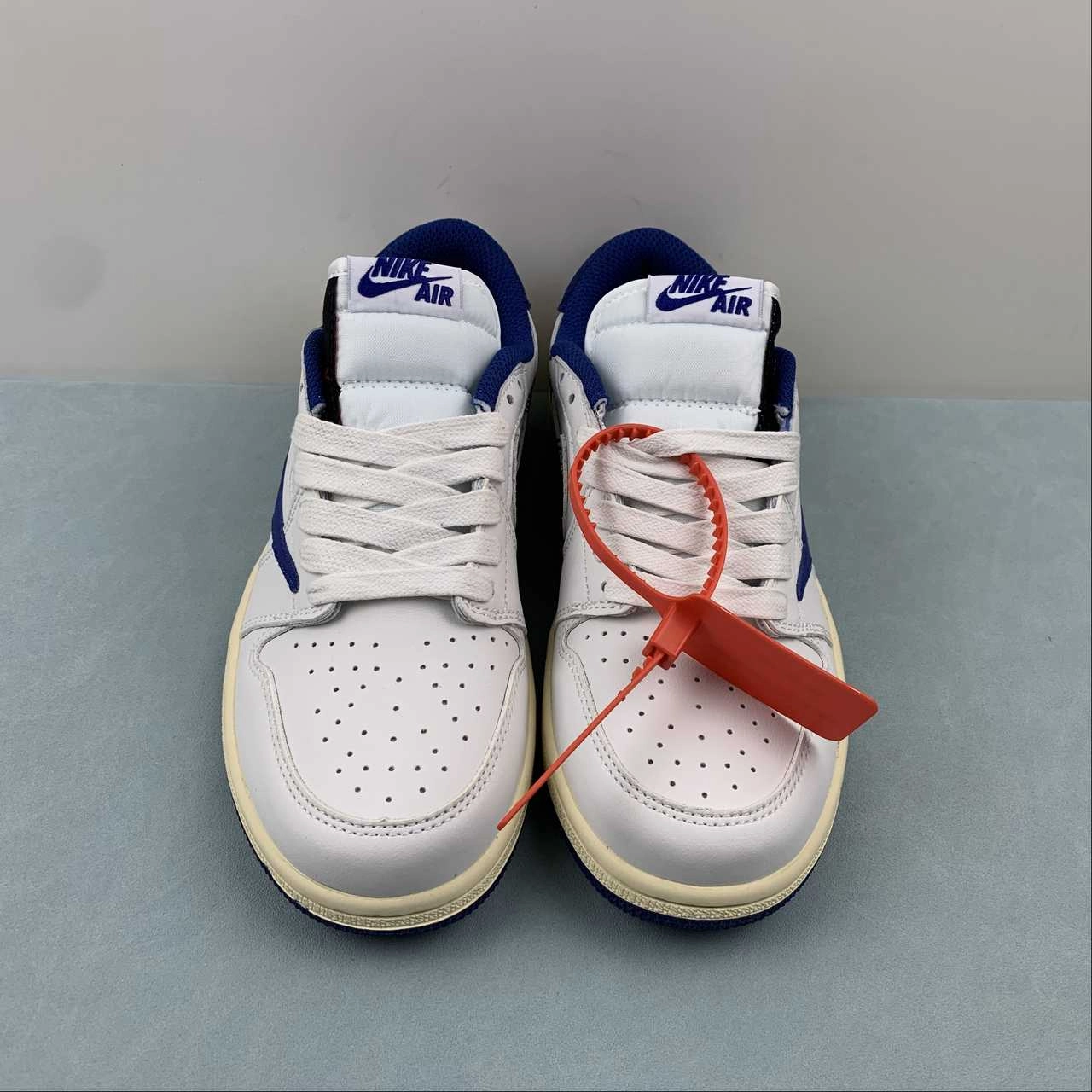 Neutral Base Tough Rubber Travis Scott x Air Jordan 1 Low OG White Navy Blue Black DH7890-111