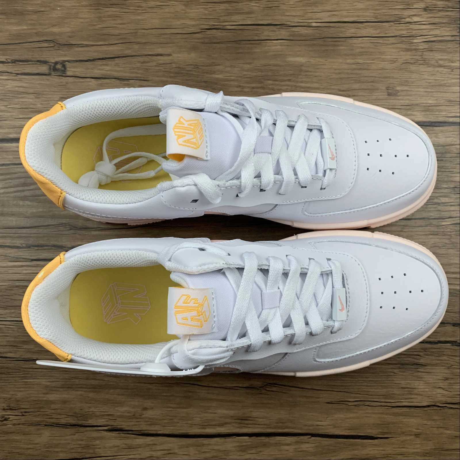 Soft Sole Air Force 1 PIXEL Arctic Orange White Yellow DM3054-100
