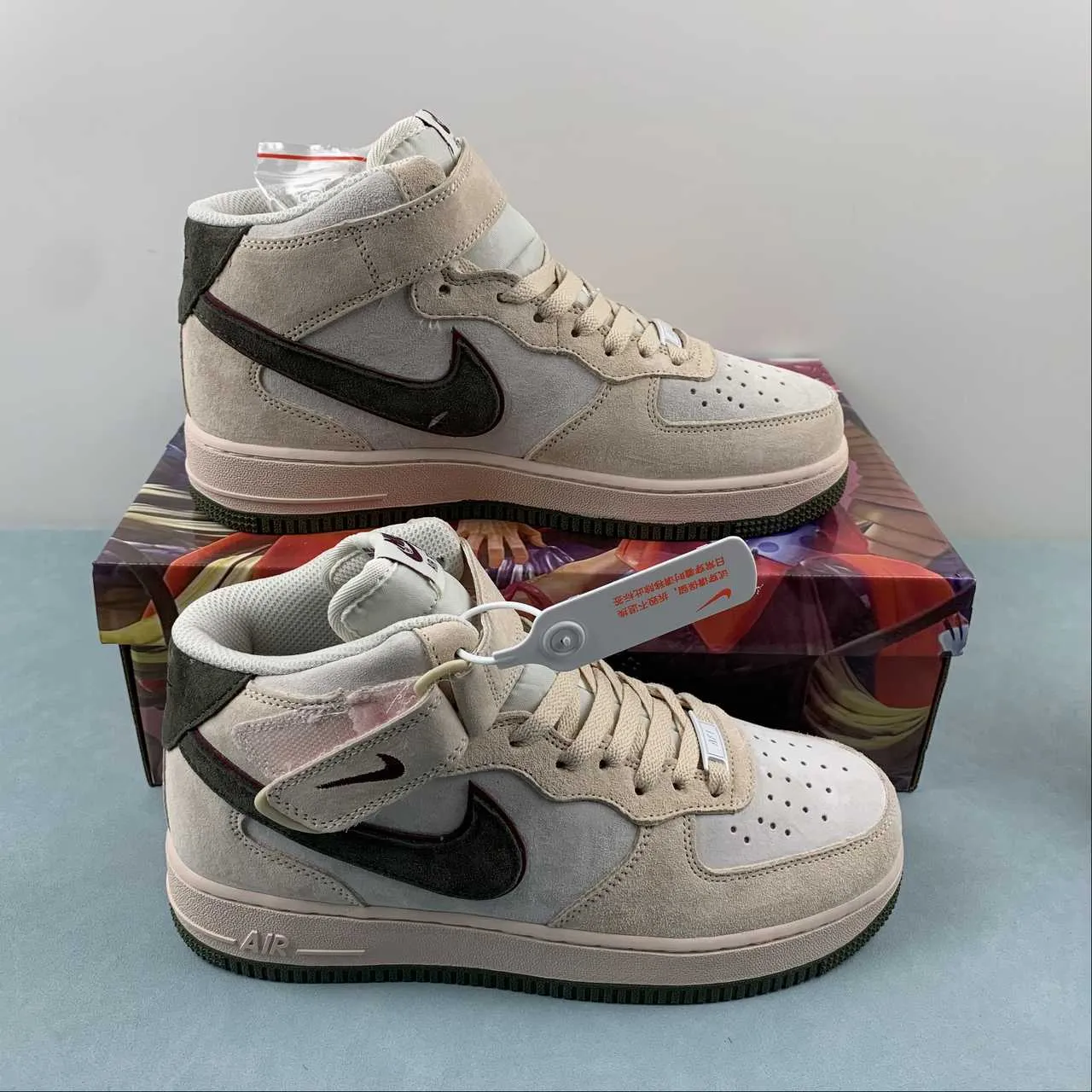 Lunch Walk Fit Freedom Air Force 1 07 Mid Off White Green Red CG9908-101