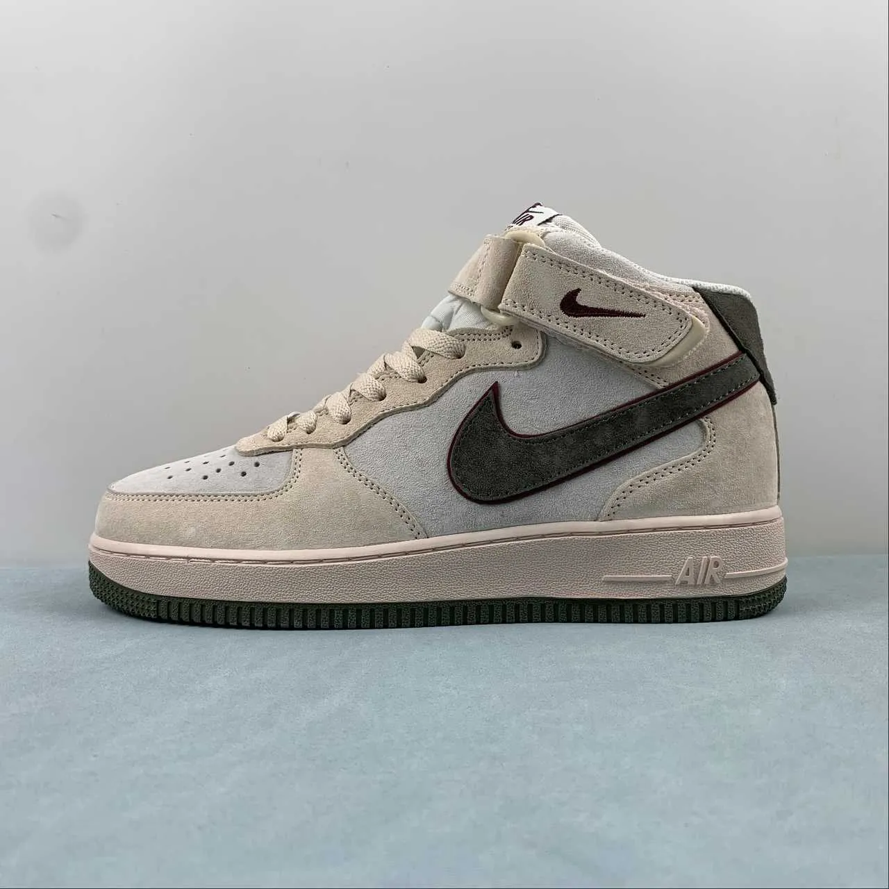 Earth Brown Air Force 1 07 Mid Off White Green Red CG9908-101