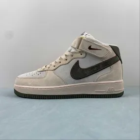 Earth Brown Air Force 1 07 Mid Off White Green Red CG9908-101