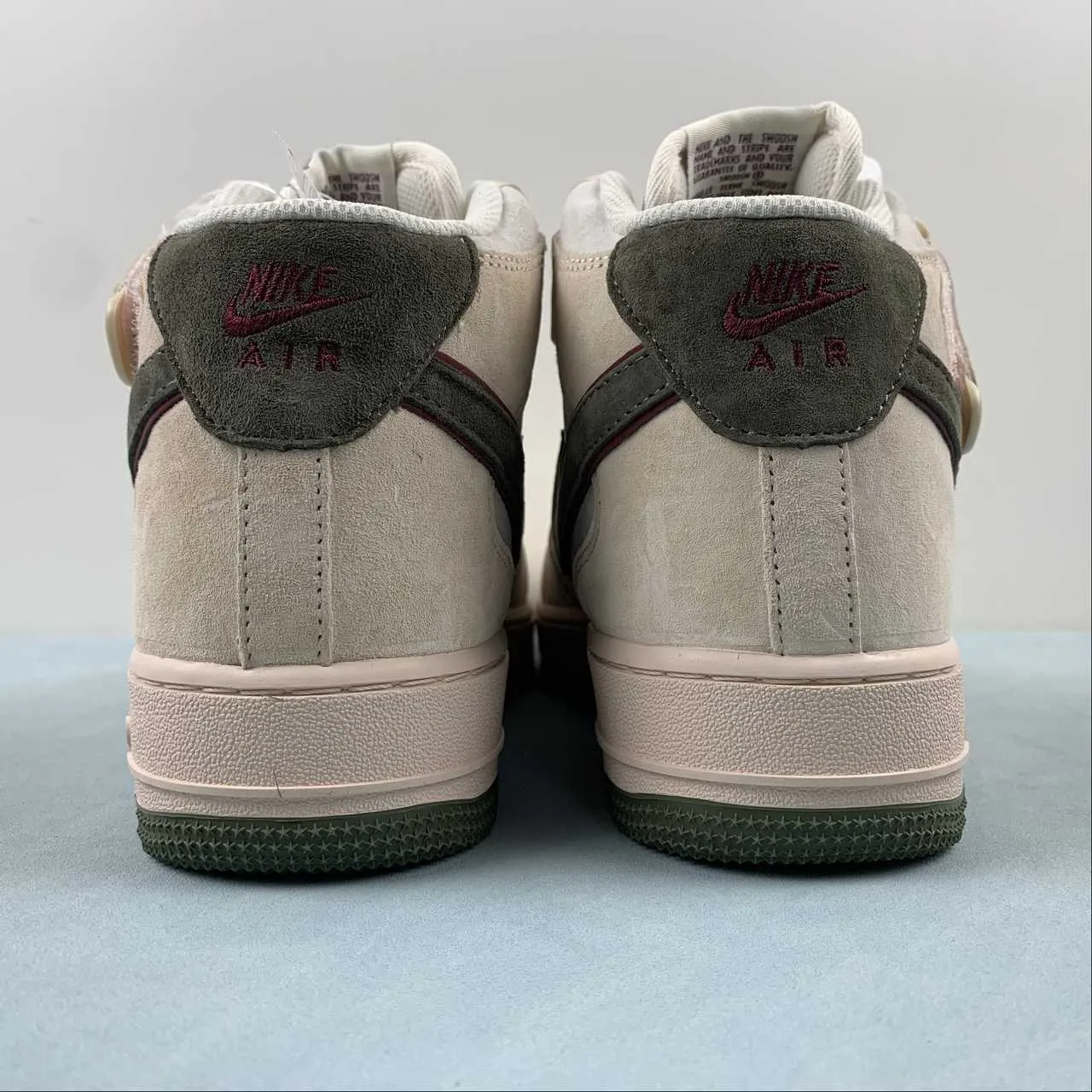 Air Force 1 07 Mid Off White Green Red CG9908-101 Club Pace Star Path