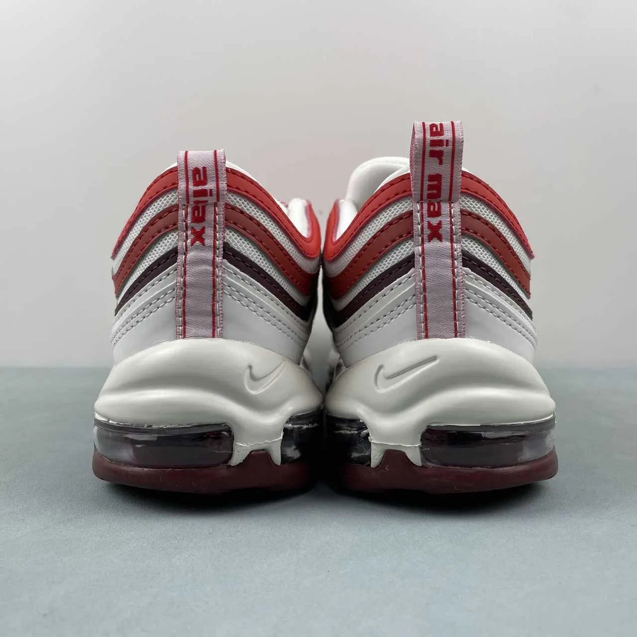 cushioning technology Recyclable Air Max 97 Summit White Dark Team Red Dragon Red Black FN6957-101