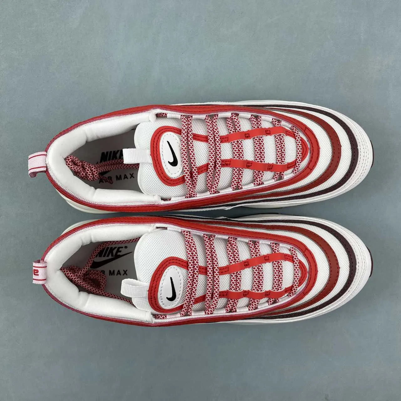 Air Max 97 Summit White Dark Team Red Dragon Red Black FN6957-101 Senior - runner road running shoes