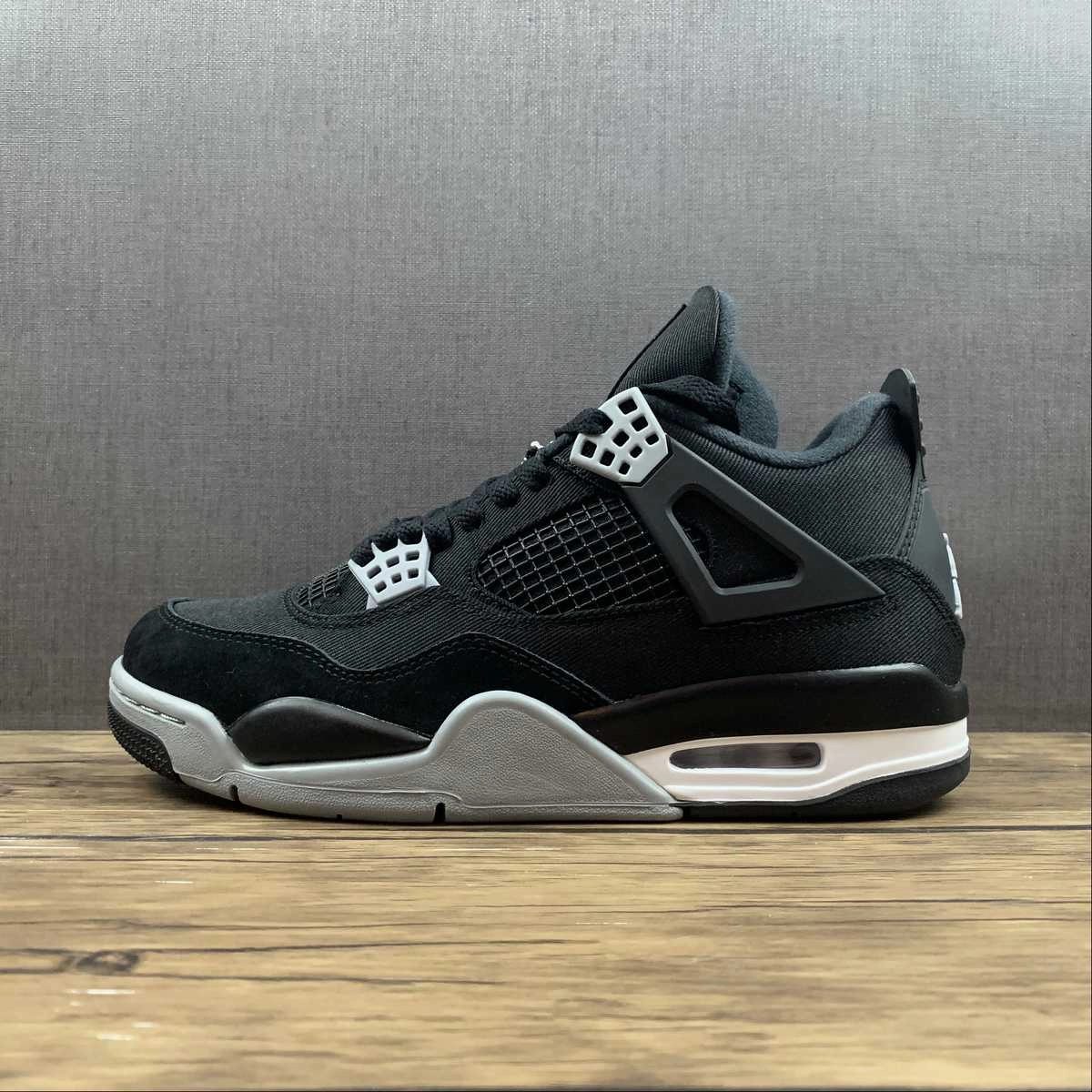 Power Motion Tension Balance System Air Jordan 4 Retro SE ??Black Canvas?? Black White-Red
