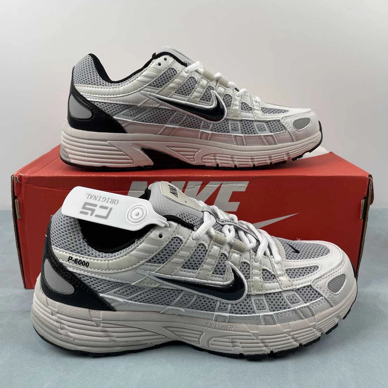 Nike P-6000 Platinum Tint Black Light Bone HJ3488-001 Inner sock layer increases comfort and control