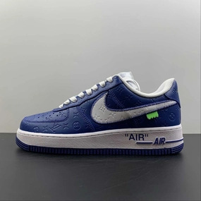 Louis Vuitton x Air Force 1 Blue Embossing MS 0232 on the road Tree Run