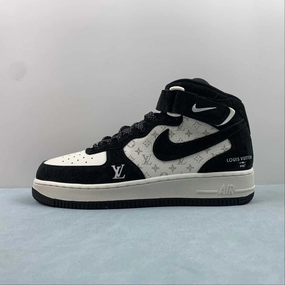 Flexible Grip Air Force 1 07 Mid LV Suede Black White DV9988-100