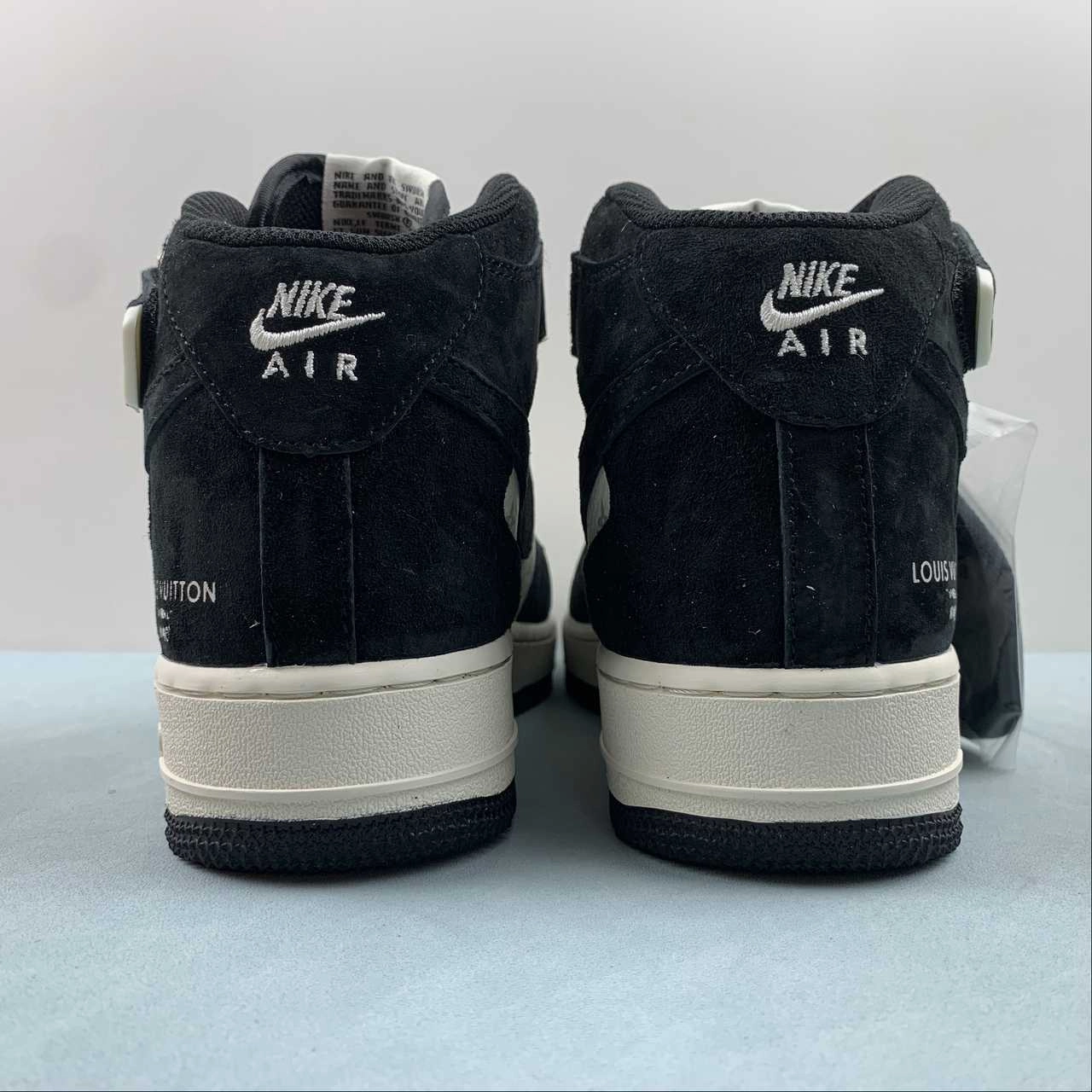 Air Force 1 07 Mid LV Suede Black White DV9988-100 SweatWicking