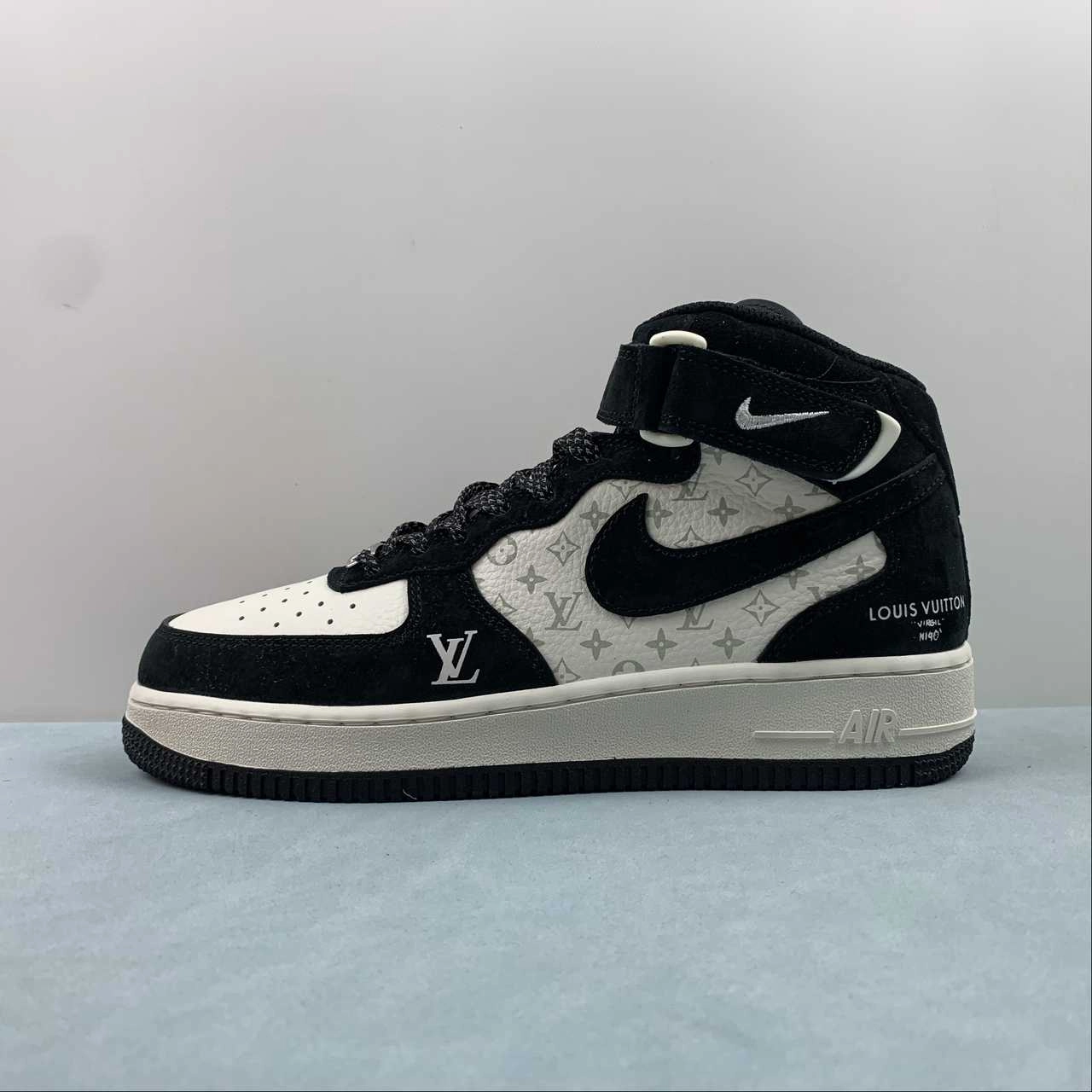 Flexible Grip Air Force 1 07 Mid LV Suede Black White DV9988-100