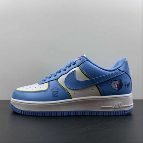 Air Force 1 07 Low NBA Grizzlies Ja Morant 12 Blue White BS8856-121 Leaf Path City Chic