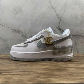 Air Force 1 Shadow Goddess of Victory White Gray DJ4635-100 Shine Step