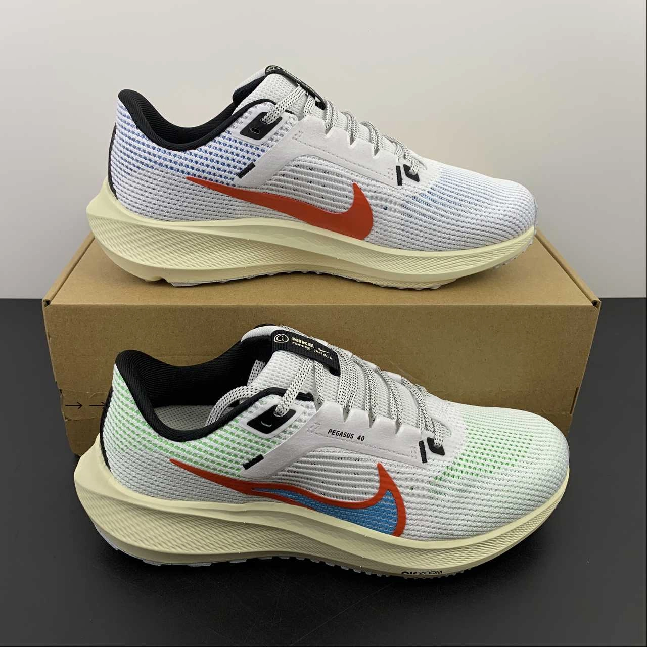Motion Frame Stability control Air Zoom Pegasus 40 White Passionate Red Shy Blue FJ1051-