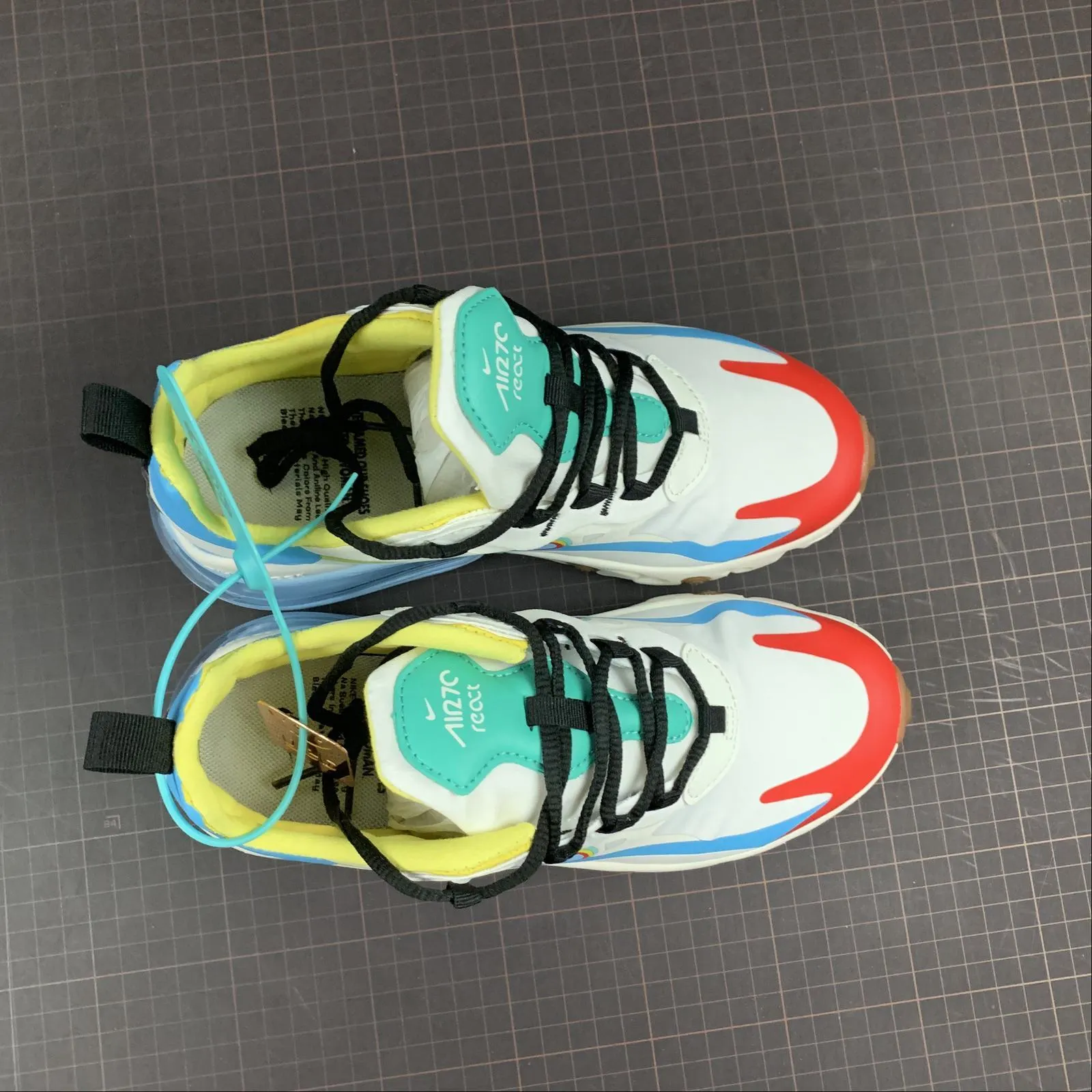 Air Max 270 React Red Blue White CT1634-100 road running shoes
