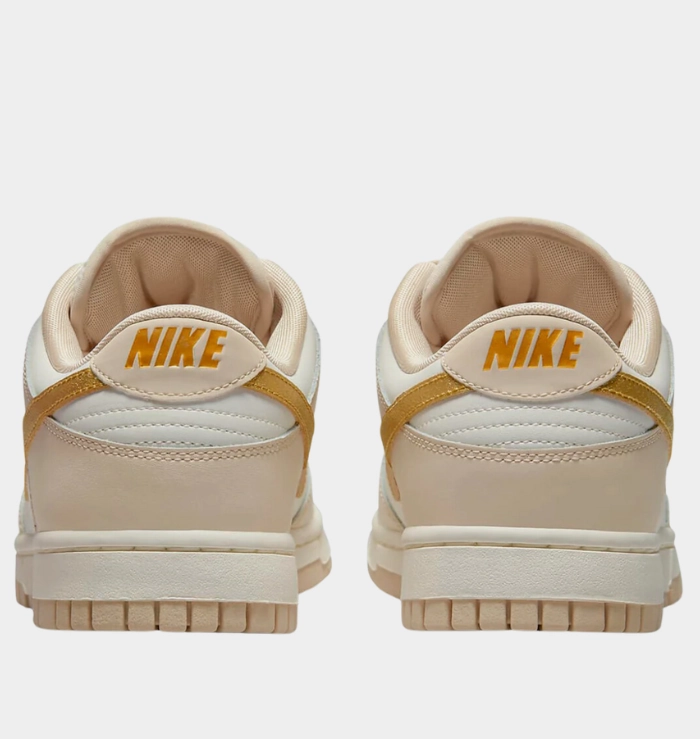 Cushioned Midsole Geometry All Comfort Nike Dunk Low Phantom Metallic Gold (W)