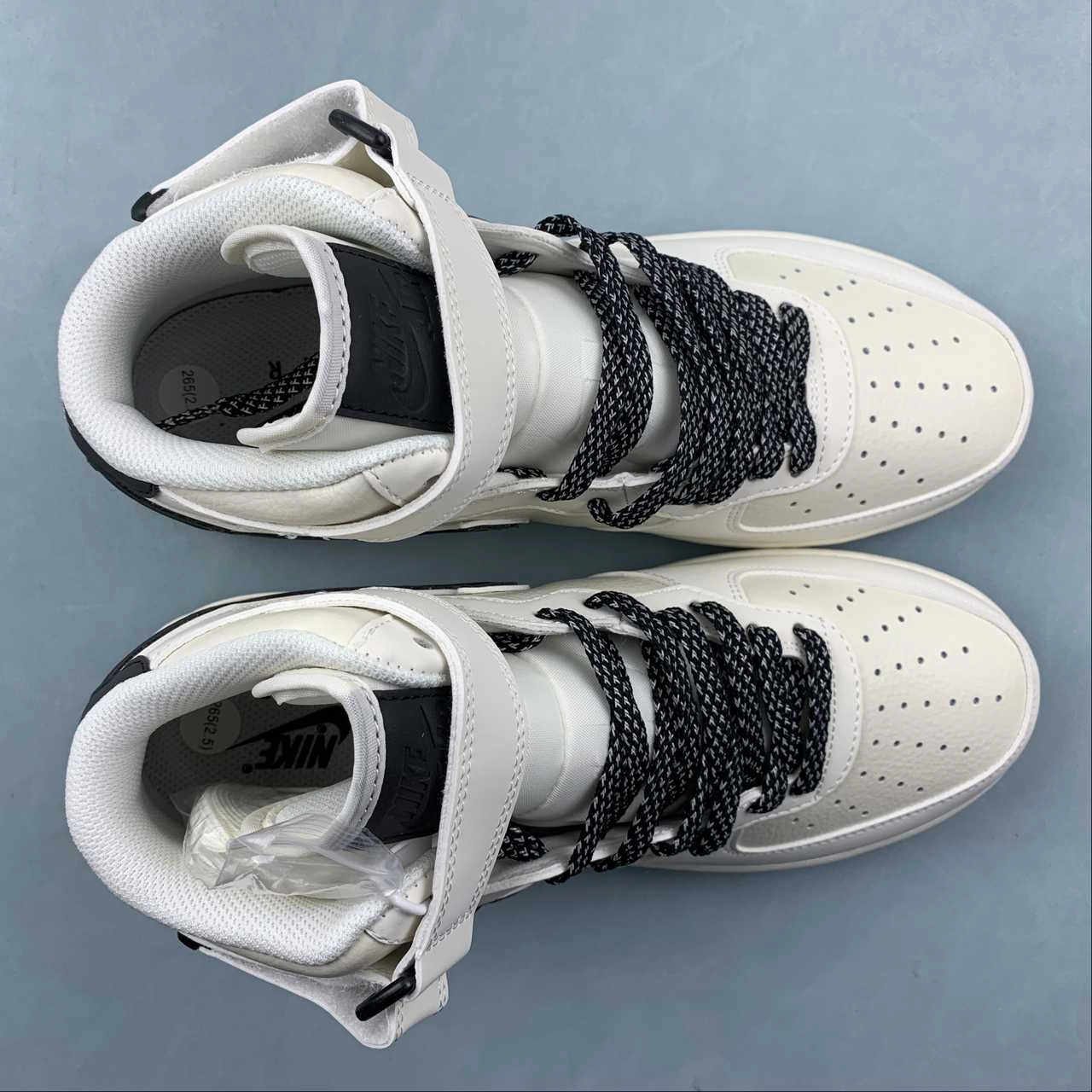 Soft cushion Velcro Closure Air Force 1 07 Mid Off White Black SH0235-511