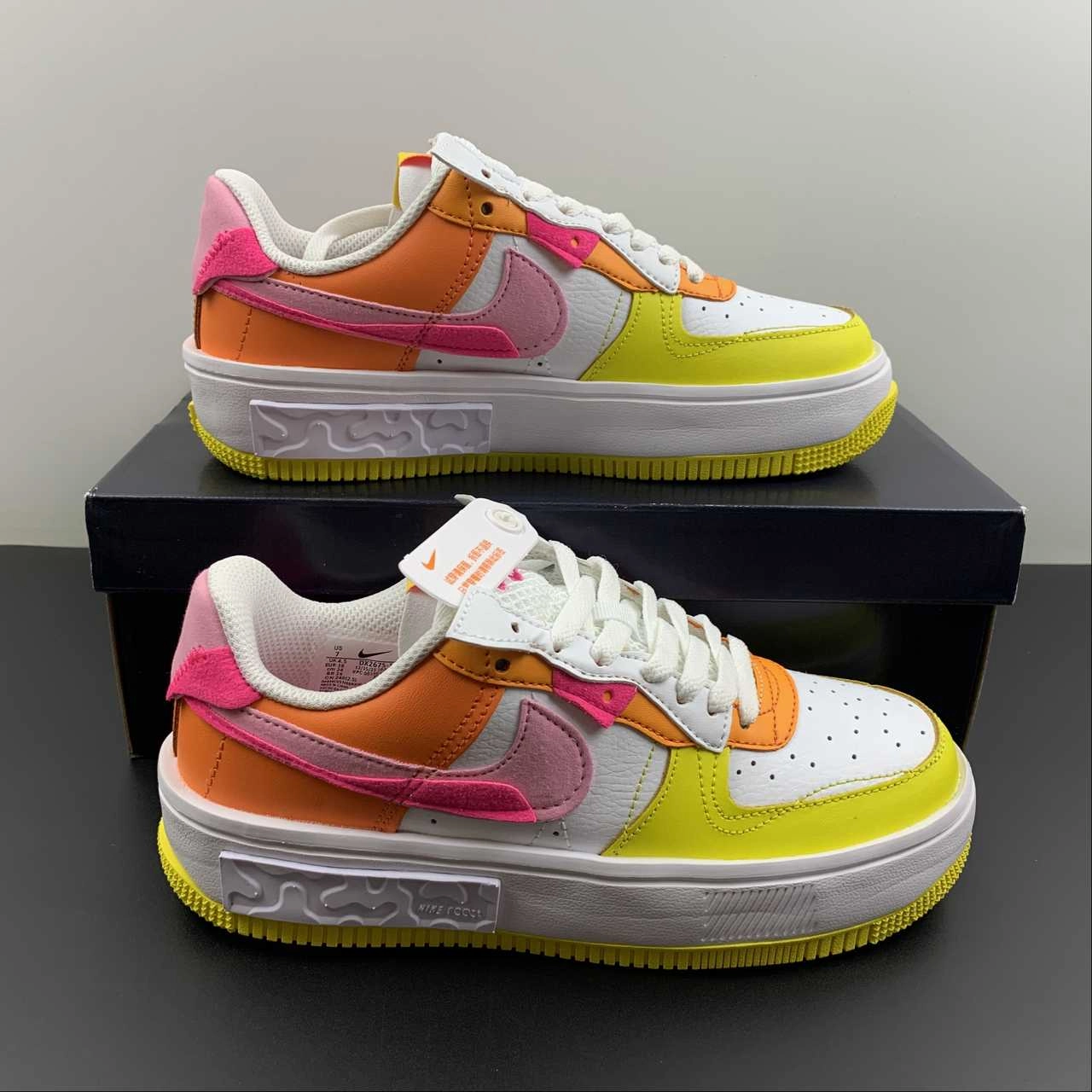 Durable Feel Date Stroll Air Force 1 FONTANKA Solar Flare Medium Soft Pink DX2675-100