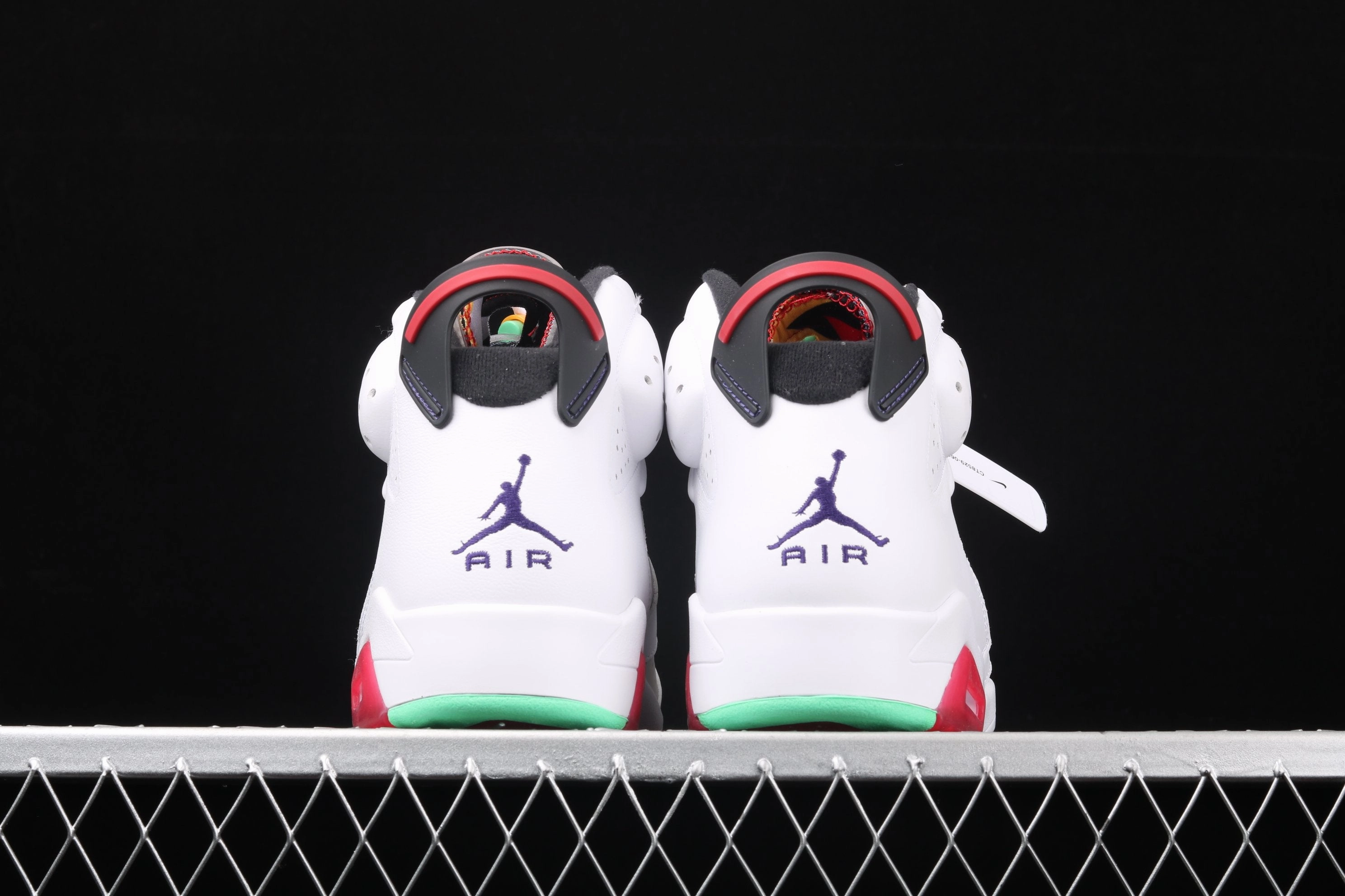 Air Jordan 6 Retro Hare White Grey Bright-Red CT8529-062 Sneakers Quality Construction