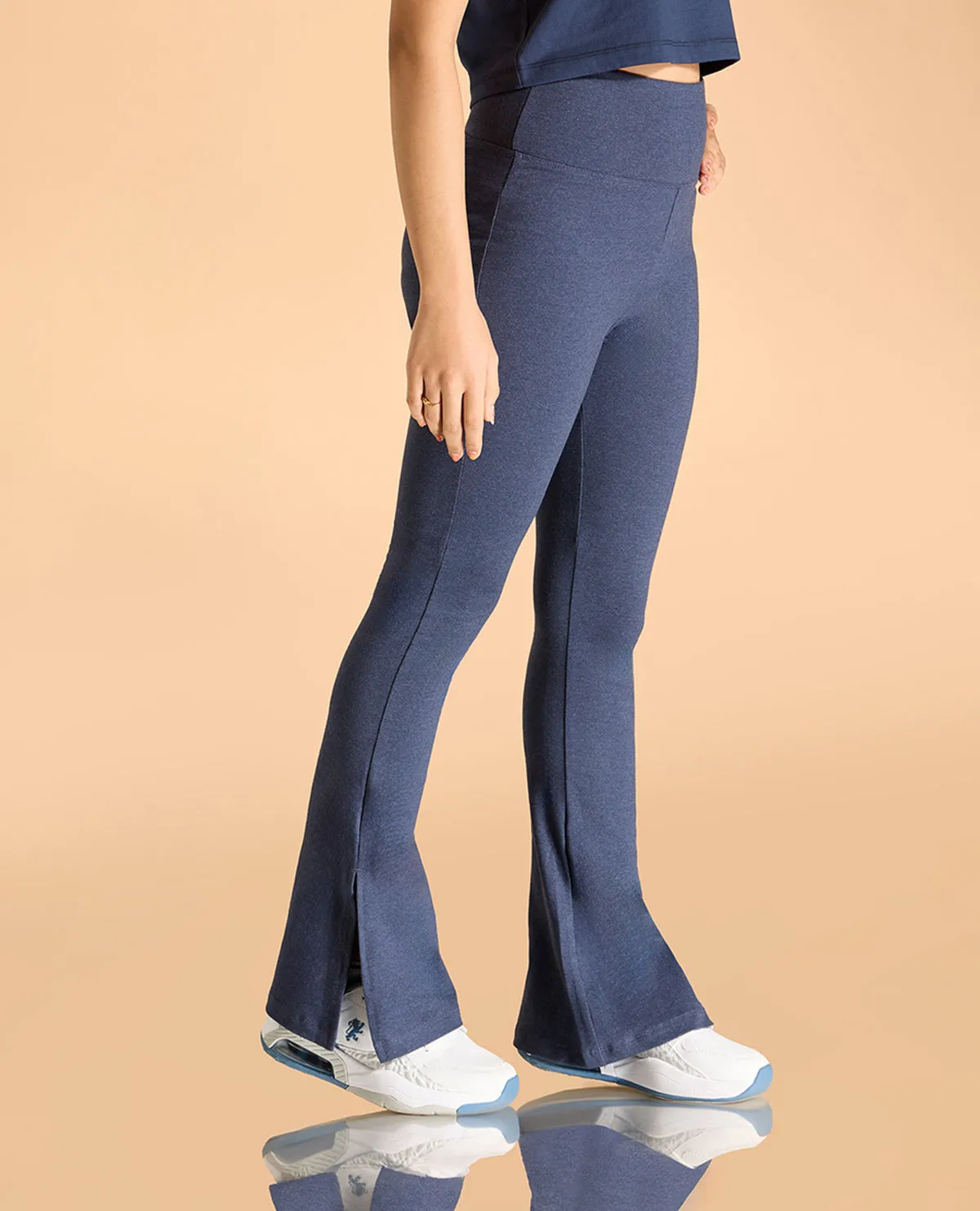Cotton Printed Top and Criss Cross Cotton Flare Pant Set