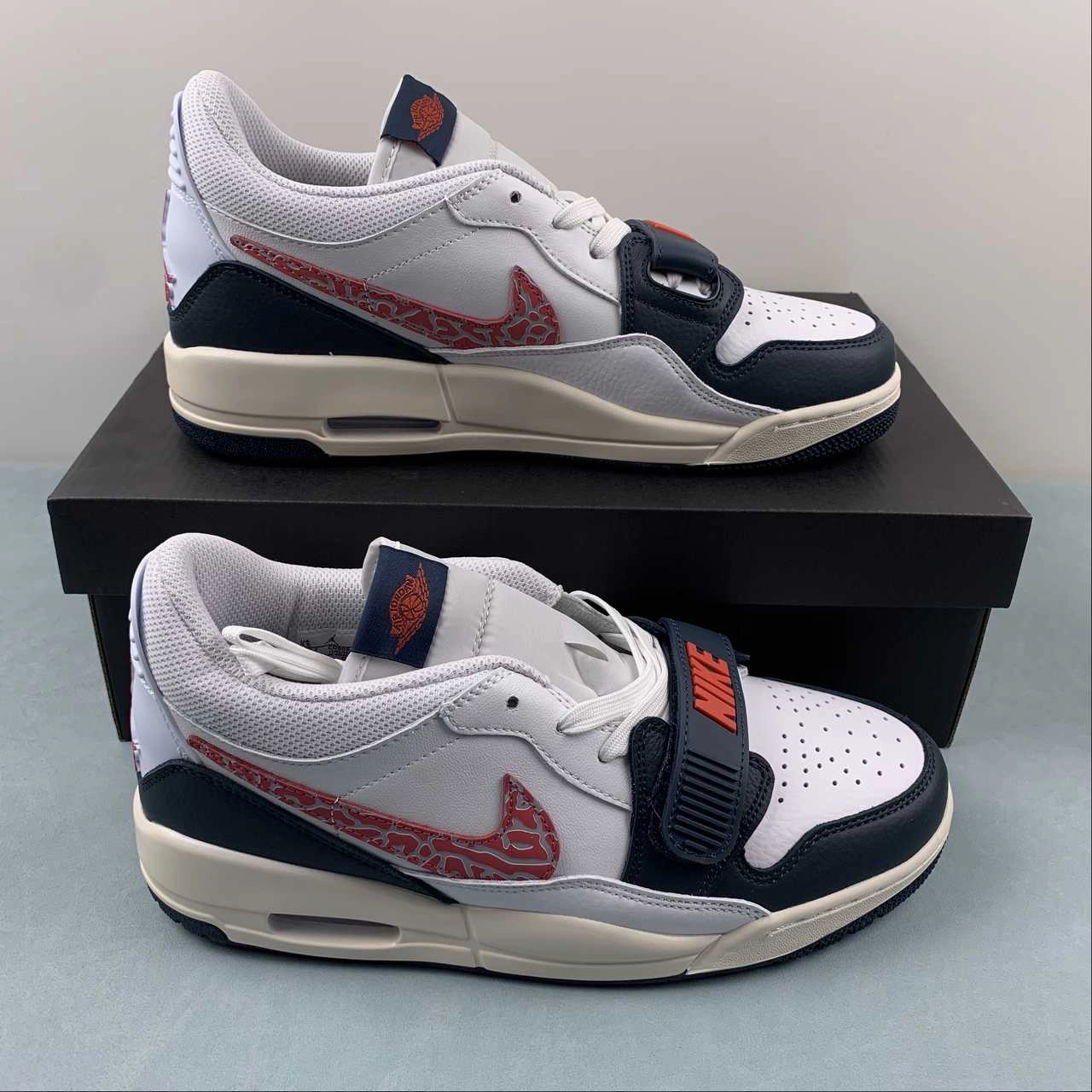 Secure fit Air Jordan Legacy 312 Low GS White Navy Wolf Gray CD9054 146