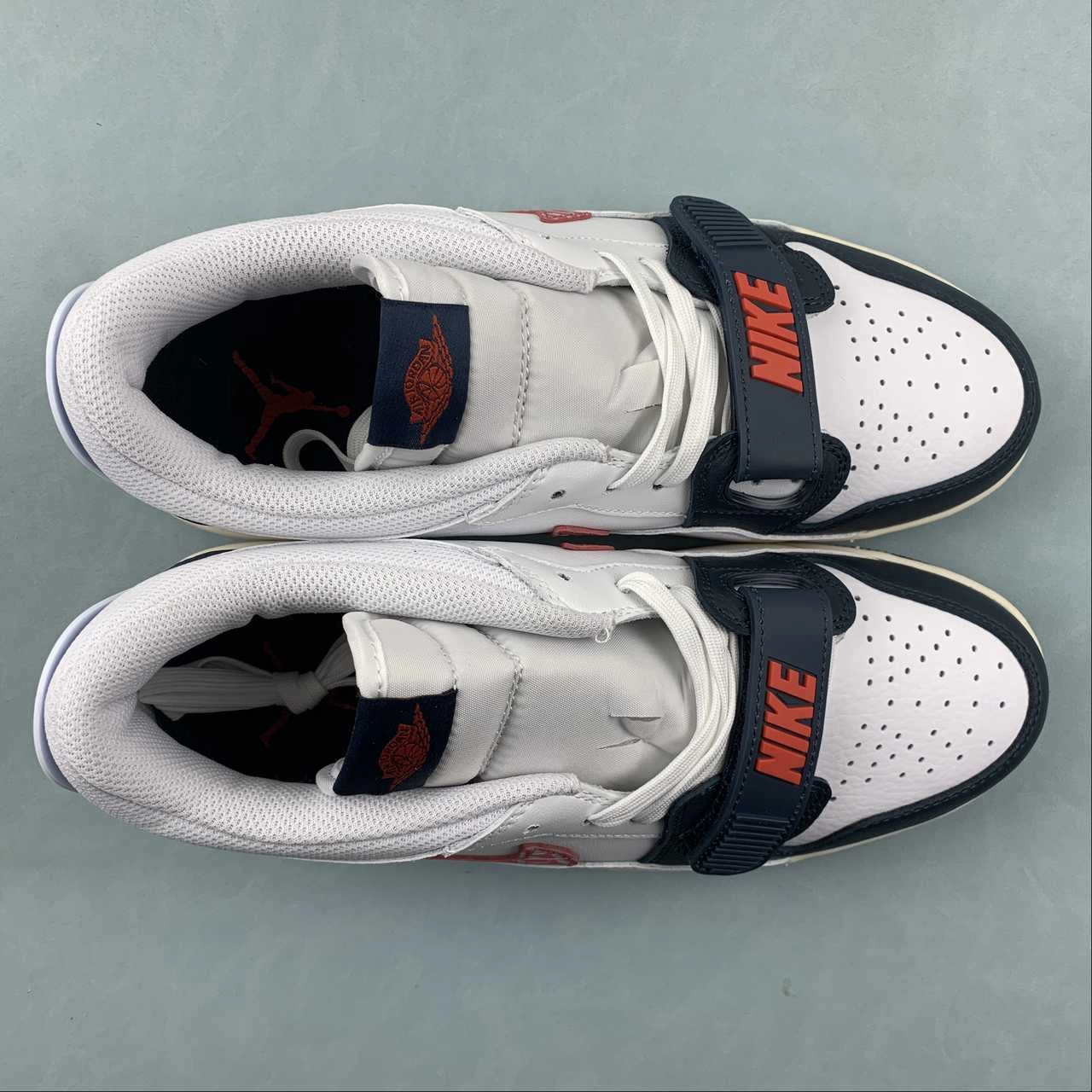 Ventilated Tongue Construction Air Jordan Legacy 312 Low GS White Navy Wolf Gray CD9054 146