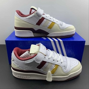 Adidas Forum 84 Low White Off White Burgundy HR1525 Fit Light Track Day