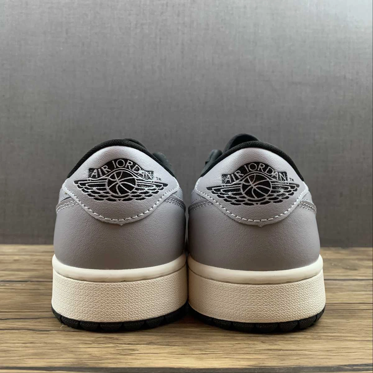 Walking Ease Air Jordan 1 Low OG White Atmosphere Grey-Black DD9315-001