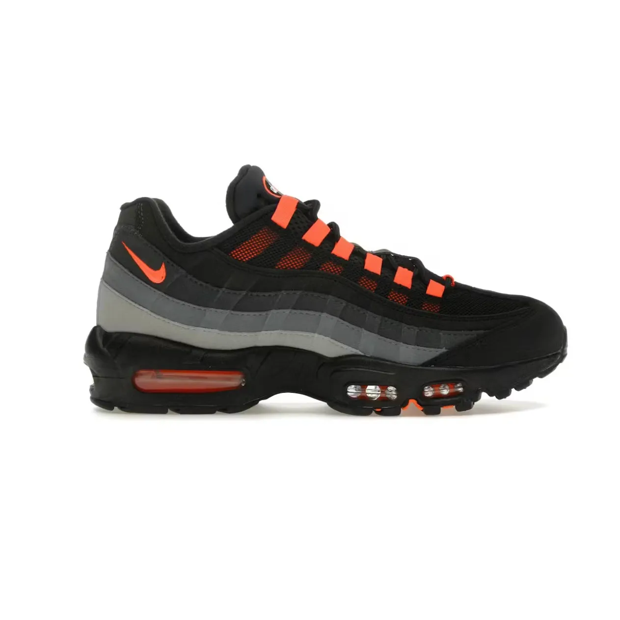 NIKE AIR MAX 95 BLACK HYPER CRIMSON solid - leather shoes Lightweight Performance