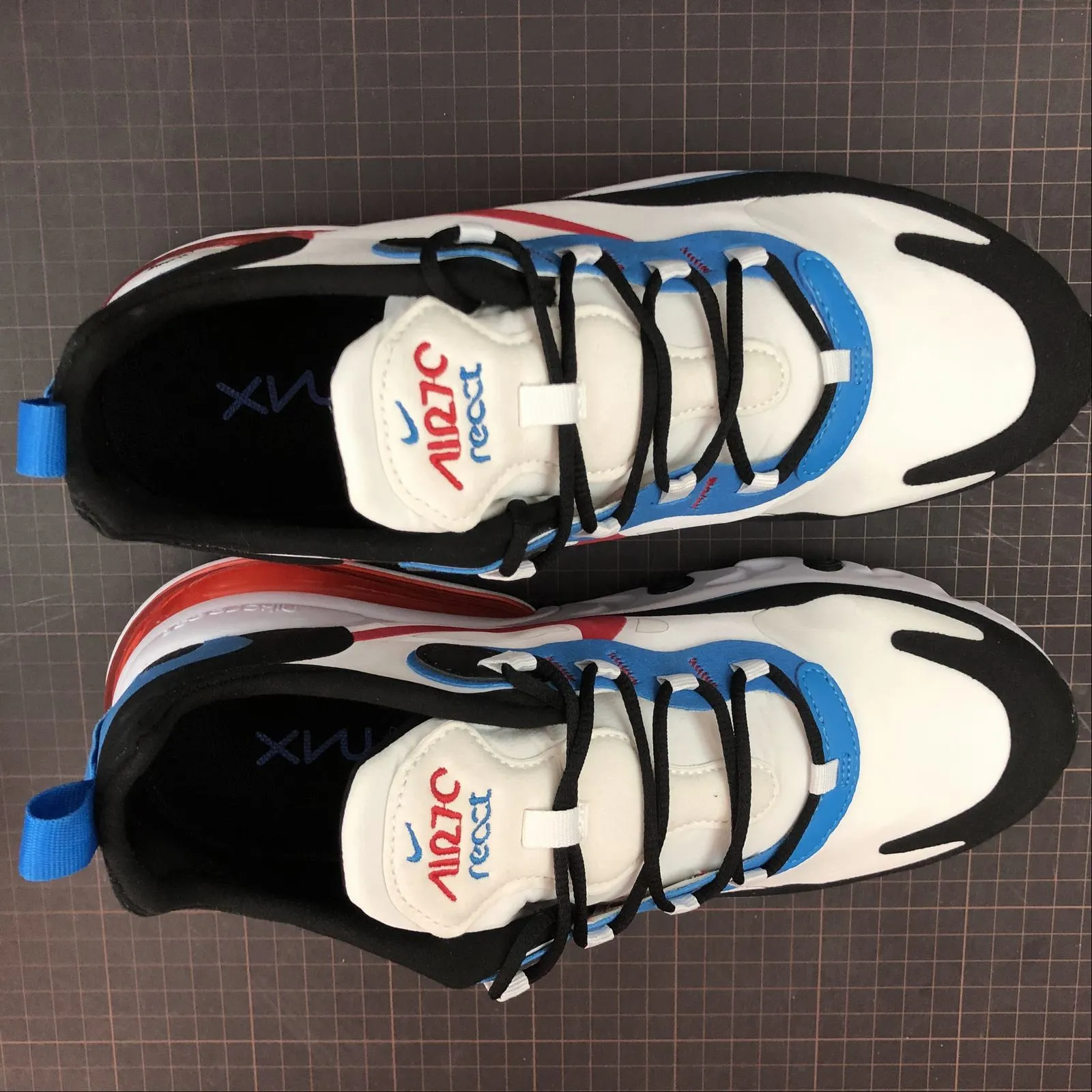 Air Max 270 React Black Royal Blue Red AT6174-008 Waterproof Protection