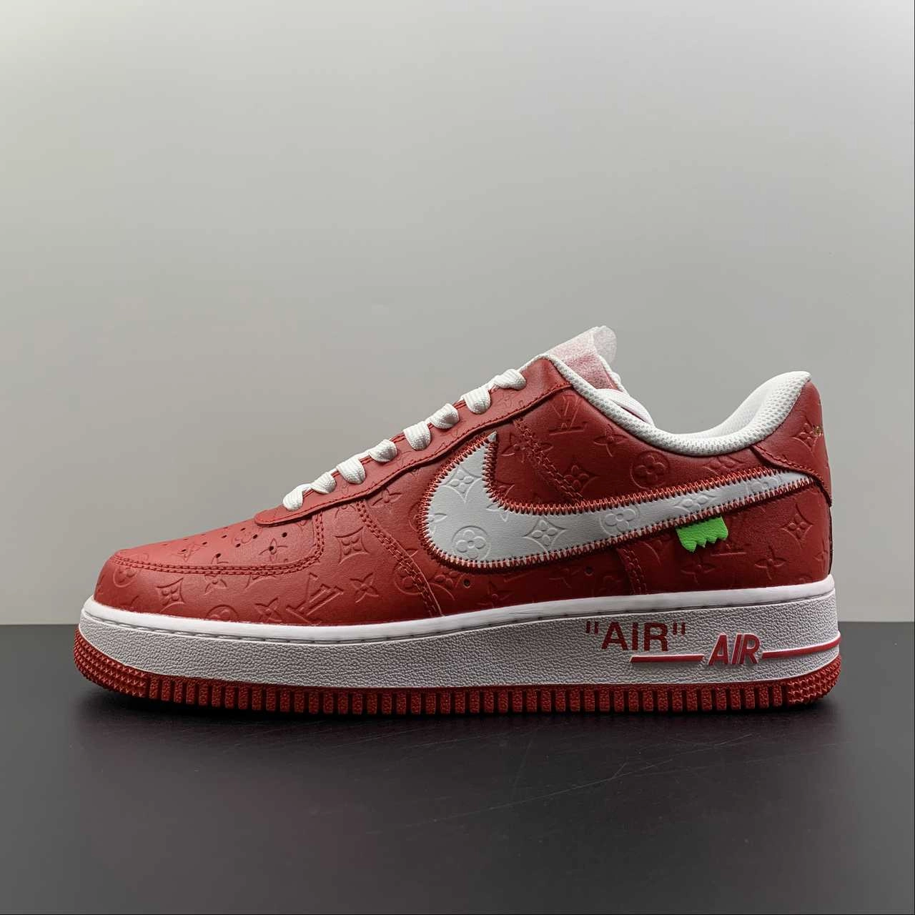 Louis Vuitton x Air Force 1 Red Embossing LS0232 Urban Trek Club Jog