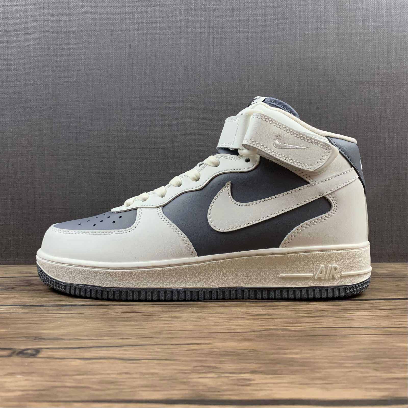Air Force 1 07 Mid Beige Gray White Black LZ6819-609 Air Soft