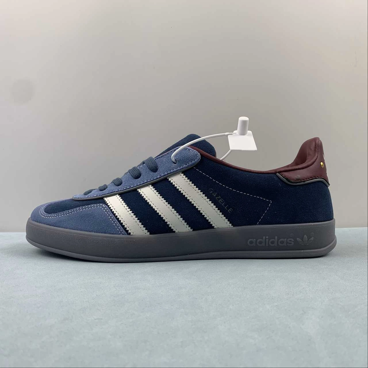 Adidas Gazelle Indoor Navy Blue Dark Red Cloud White ID1008 High Top Design