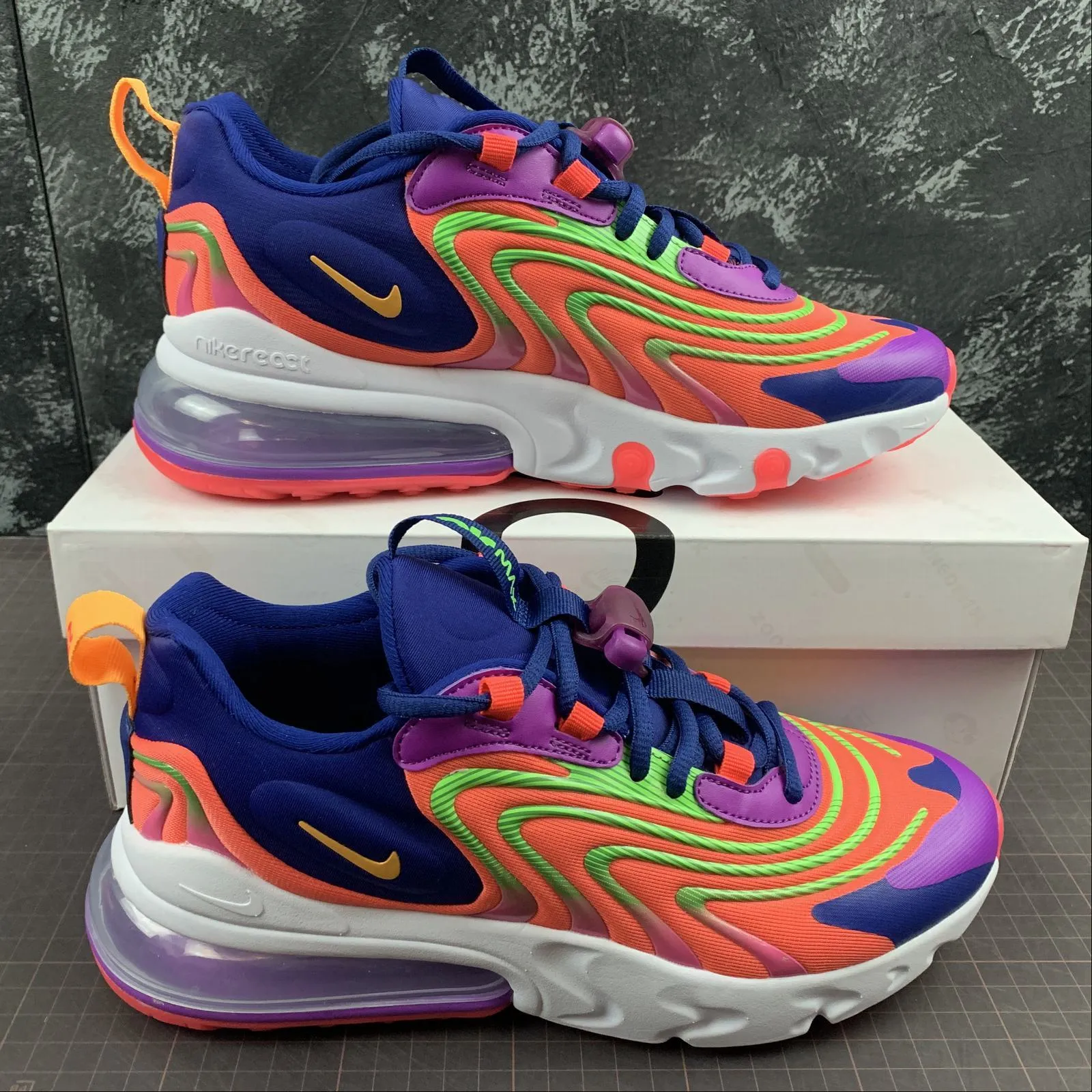 asphalt running shoes Air Max 270 React ENG Laser crimson Laser Orange CD0113-600