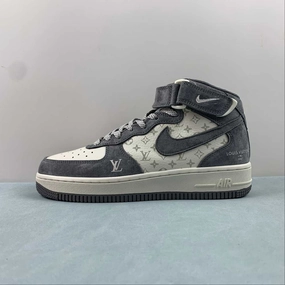 Air Force 1 07 Mid LV Gray White DV9988-200 Run Light