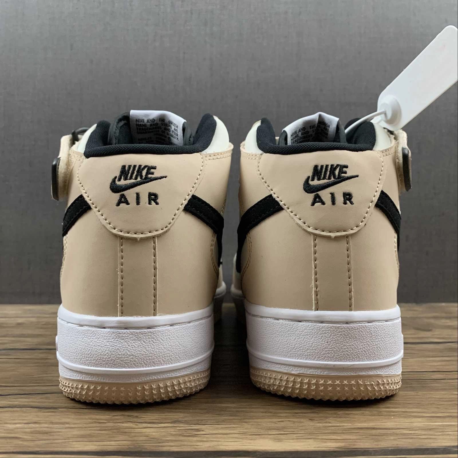 Ankle Strap Air Force 1 07 Mid Milk Tea White Black HD2523-156