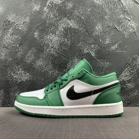 warm weather Thermoplastic Stability Frame Air Jordan 1 Low Pine Green Black White 553558-301