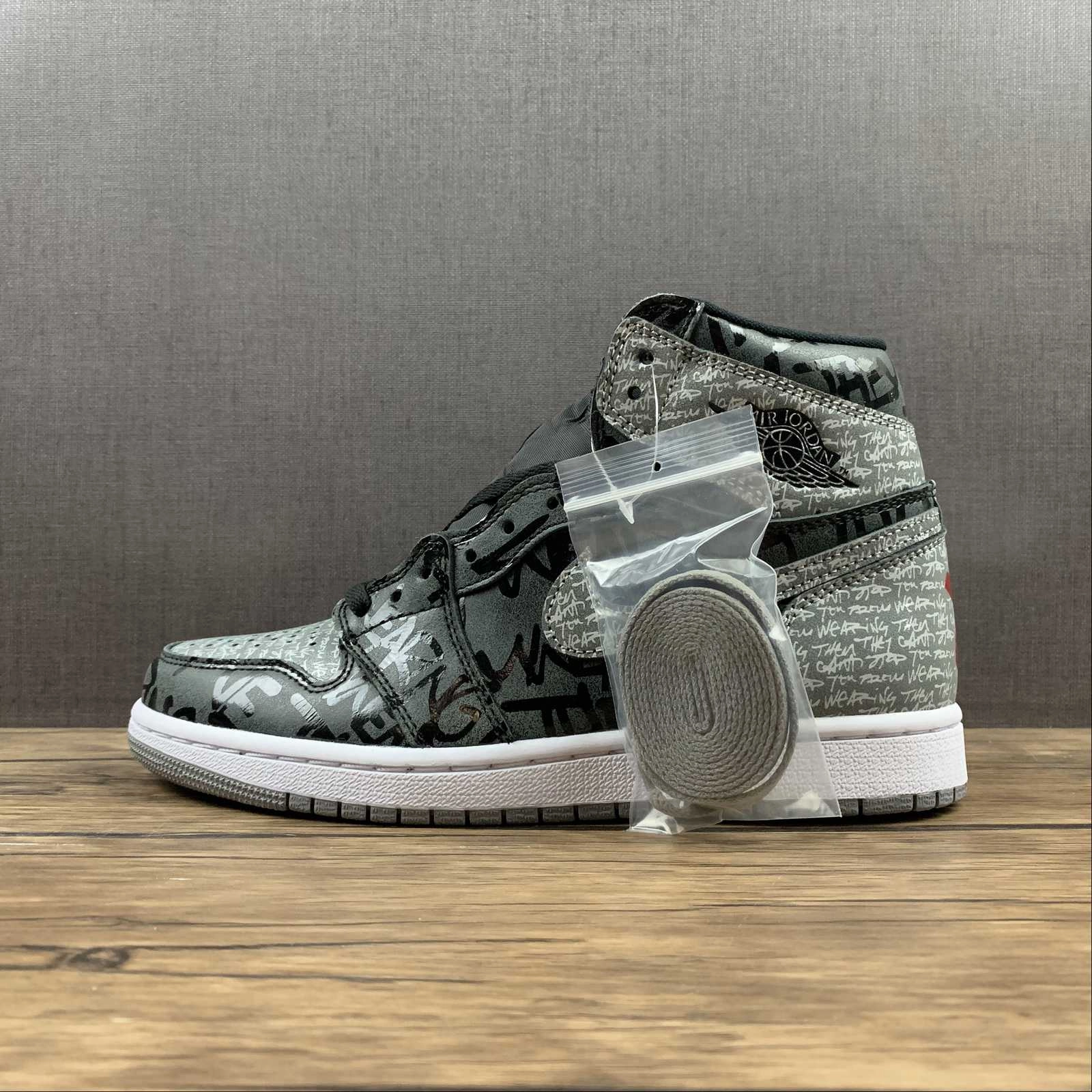 Abrasion Resistant Lining Air Jordan 1 Retro High OG Black Grey Treason (2021) 555088-036