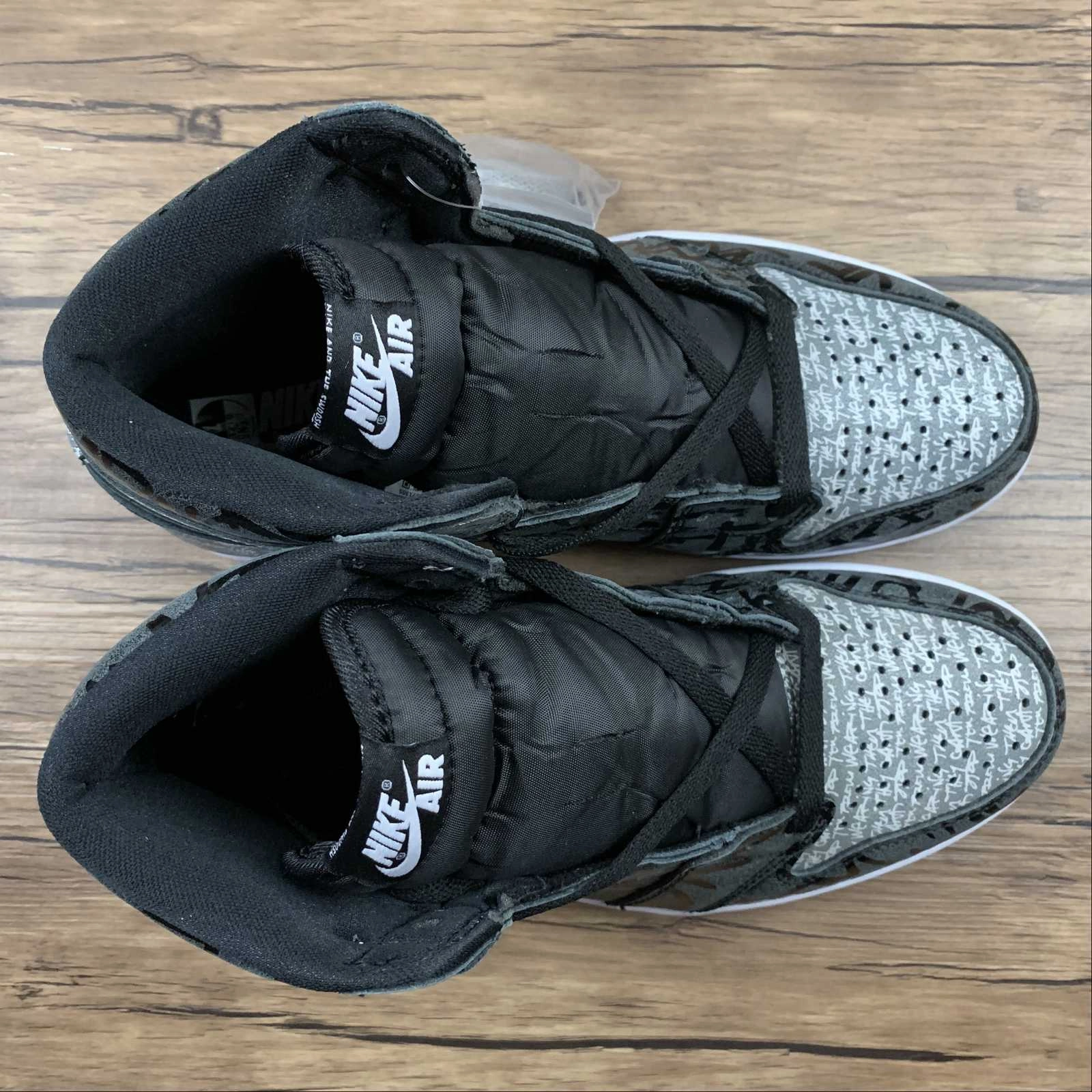 Flow Structure Comfortable Heel Air Jordan 1 Retro High OG Black Grey Treason (2021) 555088-036