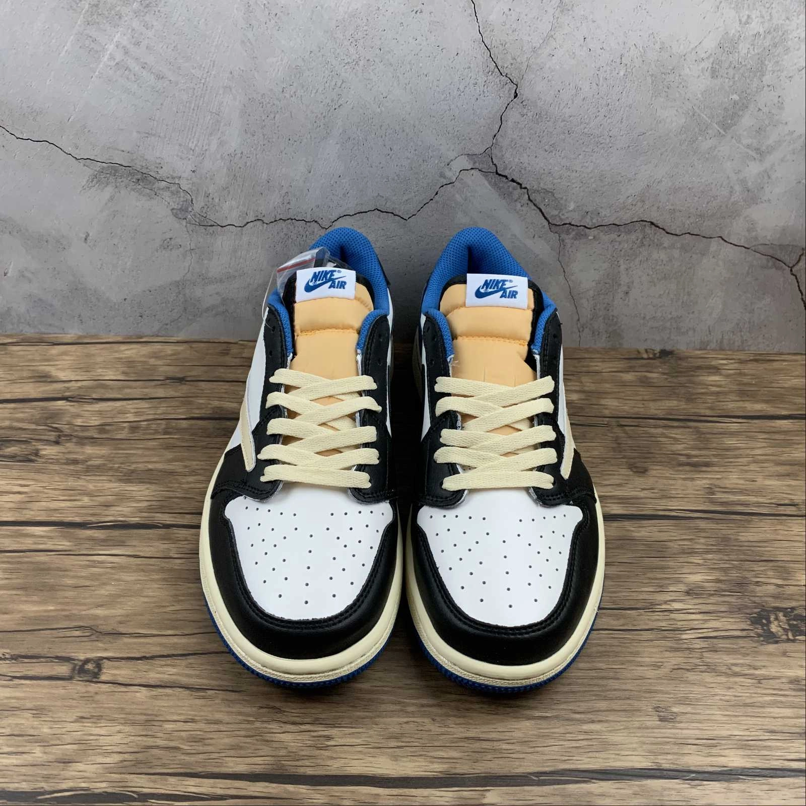 Travis Scott x Air Jordan 1 Low OG Sail Black-Military Blue DM7866 140 Day Wear